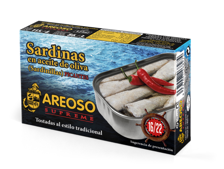 Sardinillas en aceite de oliva 16_22 Picantes RR125